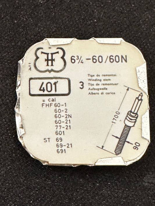 Ebauches SA - Set of 2 stems for Font (FHF) caliber 60, 60N - new in packaging