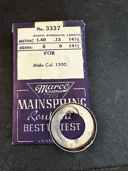 Marco Mainspring #3337 for Mido caliber 1300 - Steel