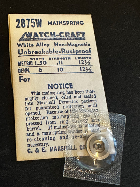 WATCH-CRAFT Mainspring 2875W for Seiko Unique, DSS - Alloy