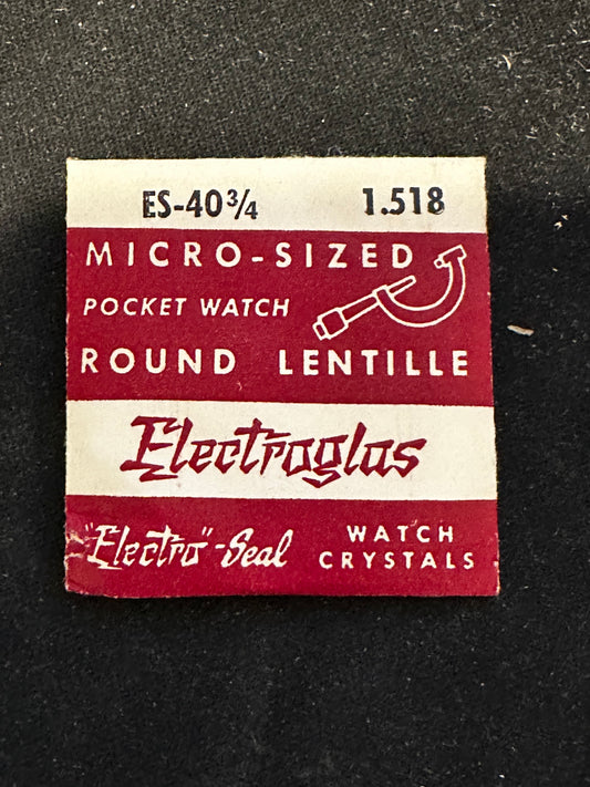 Electro-Seal ES-40¾ Pocket Watch Crystal 38.55mm (1.518") - New