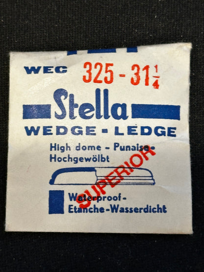 Stella WEC Superior Wedge-Ledge High Dome Wrist Watch Crystal sizes 18 thru 35