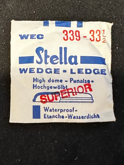 Stella WEC Superior Wedge-Ledge High Dome Wrist Watch Crystal sizes 18 thru 35