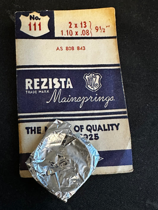 Rezista Mainspring #111 for AS 808, 843 caliber movements - Steel