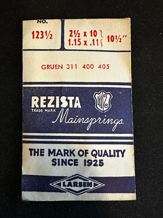 Rezista Mainspring #123½ for Gruen caliber 311, 400, 405 - Steel