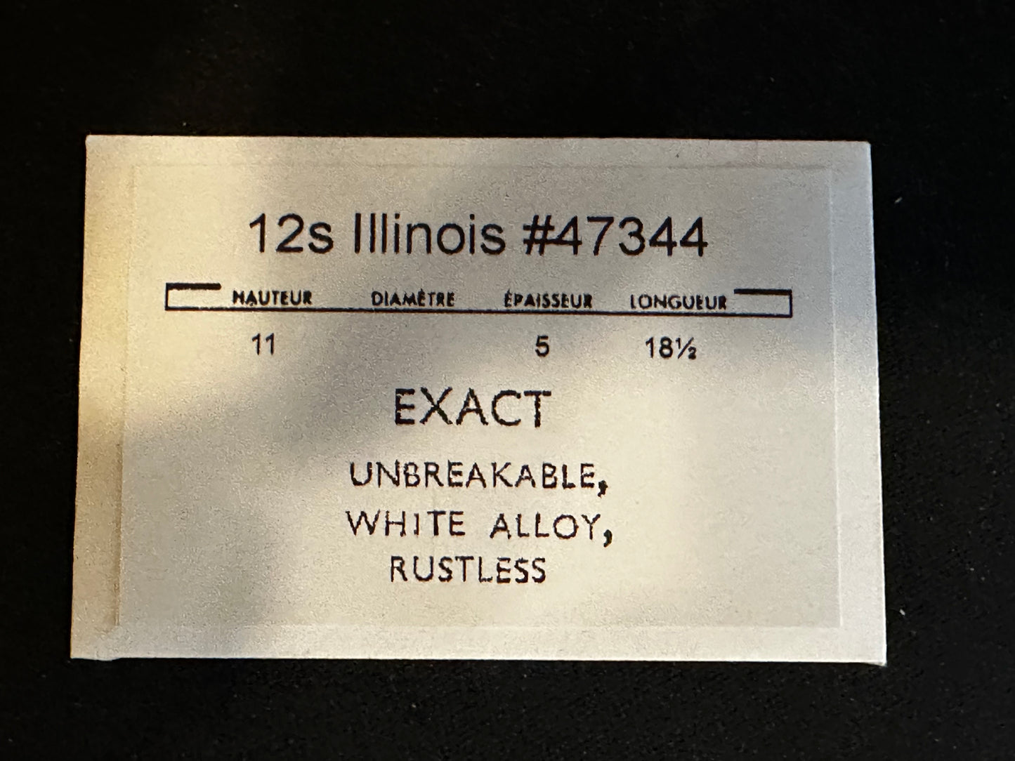 Illinois Mainspring for 12s No. 47344 (EXACT) - Alloy