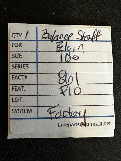 Elgin Factory Balance Staff for 16s NS, P10, No. 861 - New