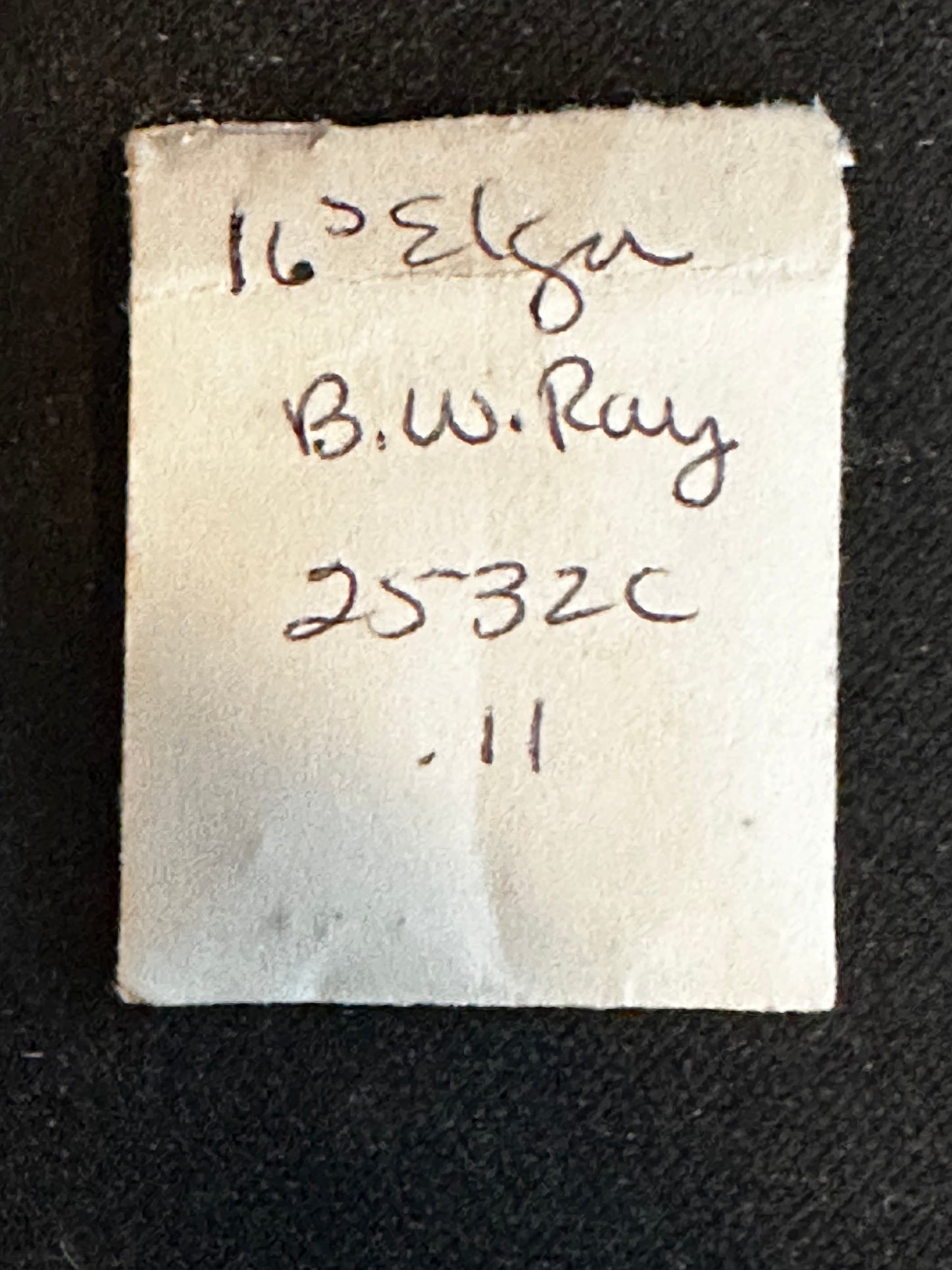 Elgin Balance Staff for 16s B. W. Raymond, Pivot 11, No. 2532C