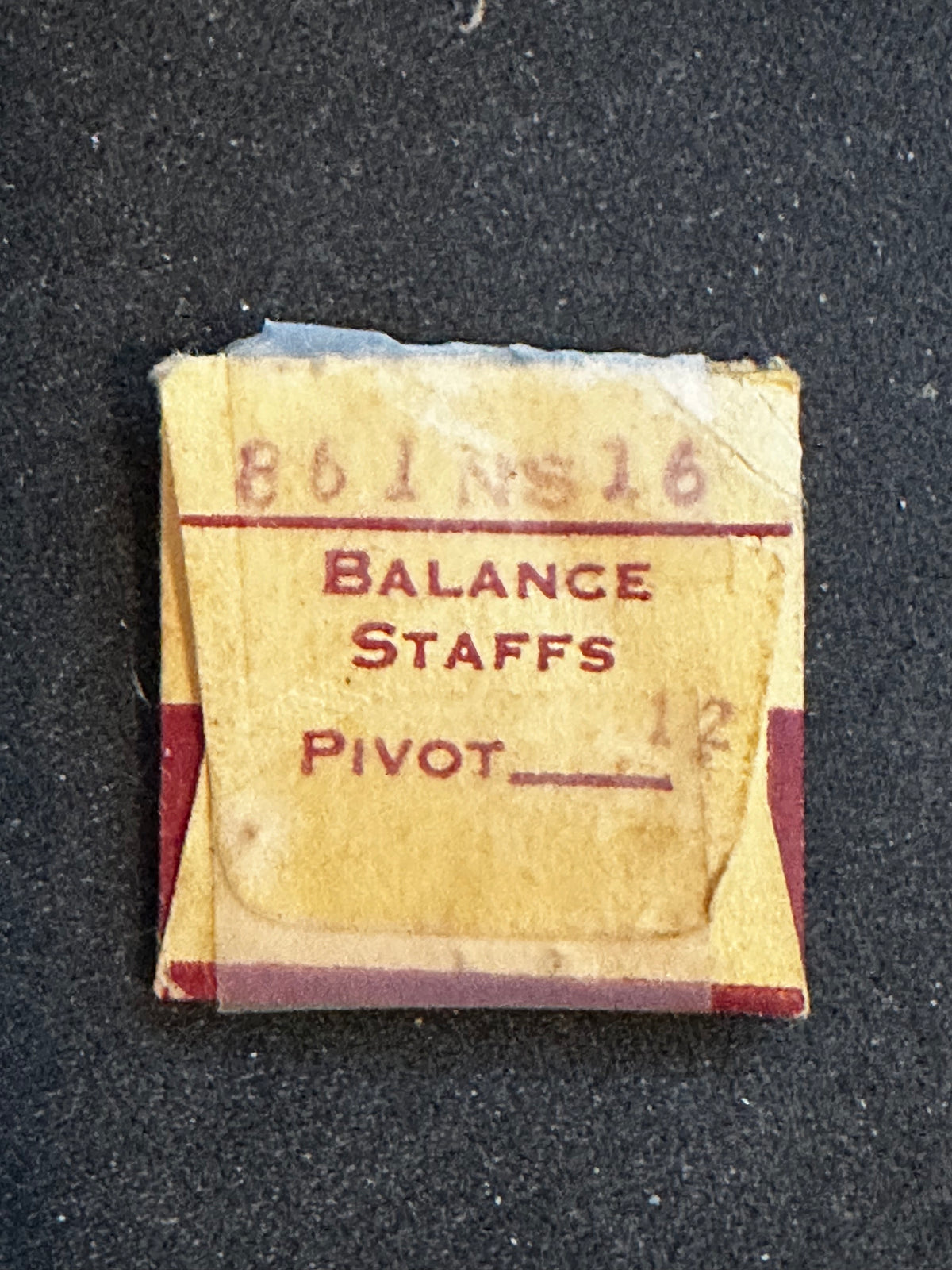 Elgin Factory Balance Staff for 16s Factory No. 861 P11 & P12 - New