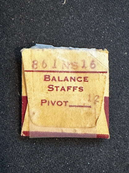 Elgin Factory Balance Staff for 16s Factory No. 861 P11 & P12 - New