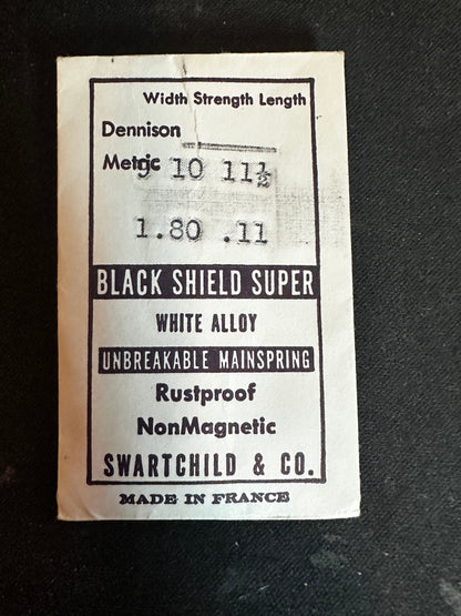 Swartchild Black Shield SUPER Mainspring ETA 1260 - Alloy