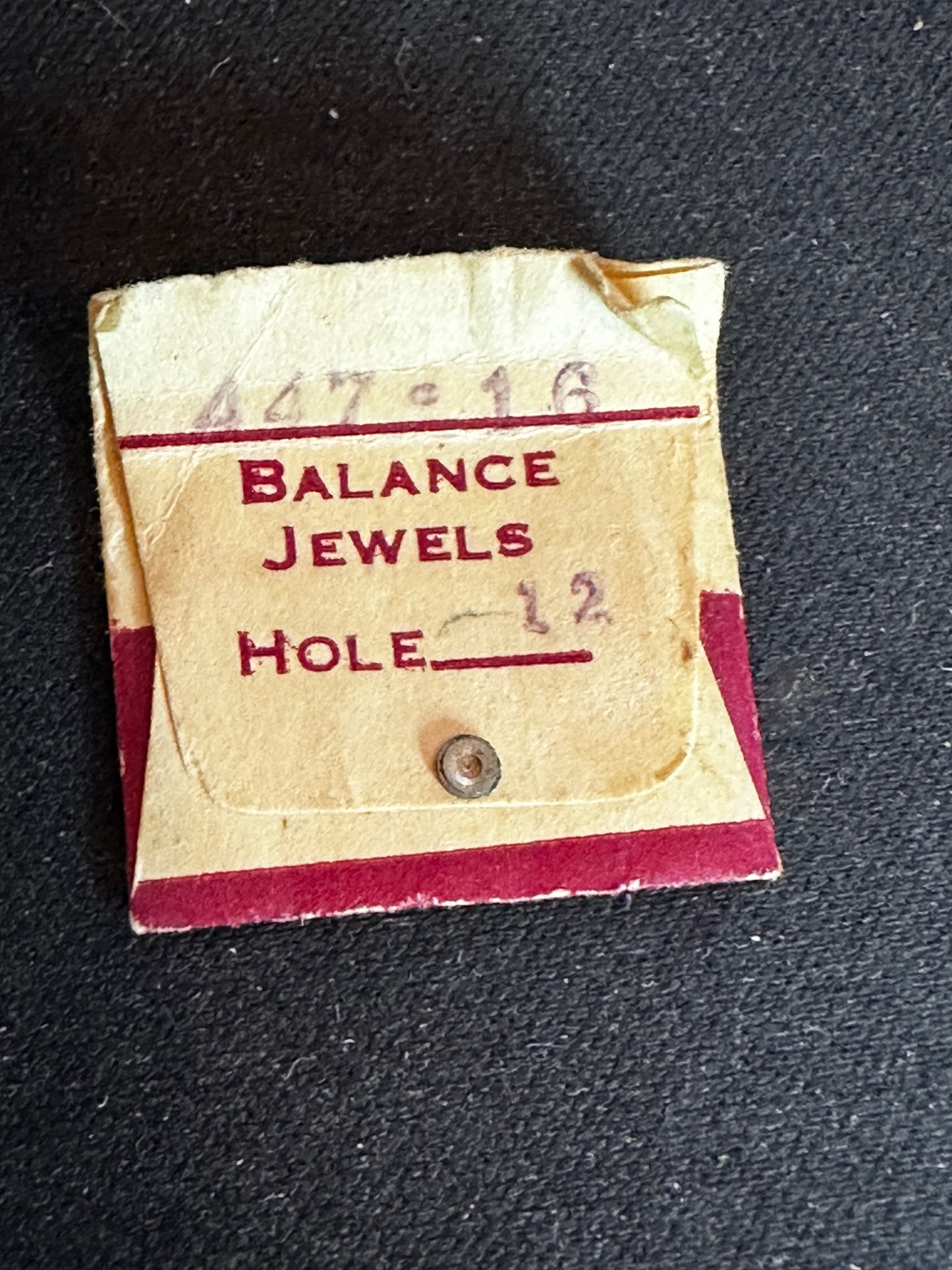 ONE Elgin Factory 16s Balance Hole Jewels No. 2086 Hole 12 - New