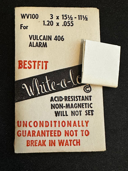 BESTFIT Mainspring WV100 for Vulcain caliber 406 Wrist Alarm - Alloy
