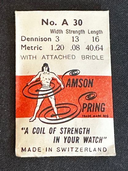Samson Mainspring No. A30 for Buren caliber 525 automatic - Steel