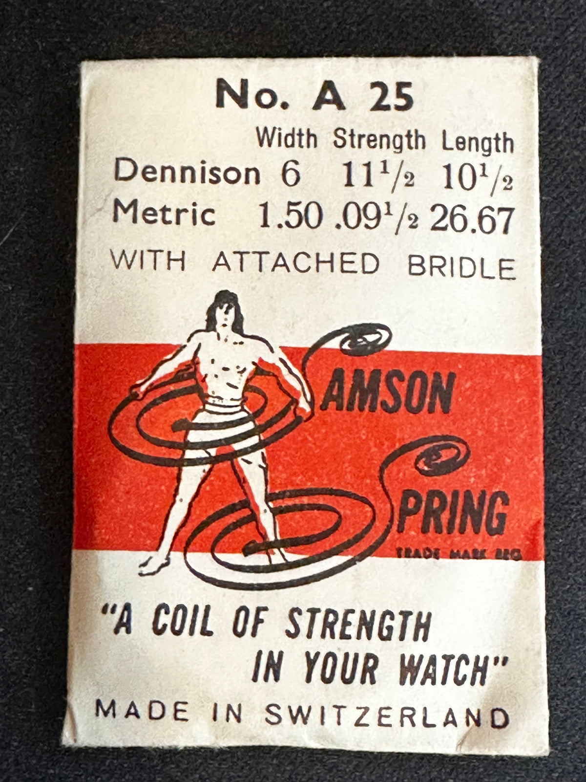 Samson Mainspring No. A25 for AS 1302, 1315 Automatic - Steel