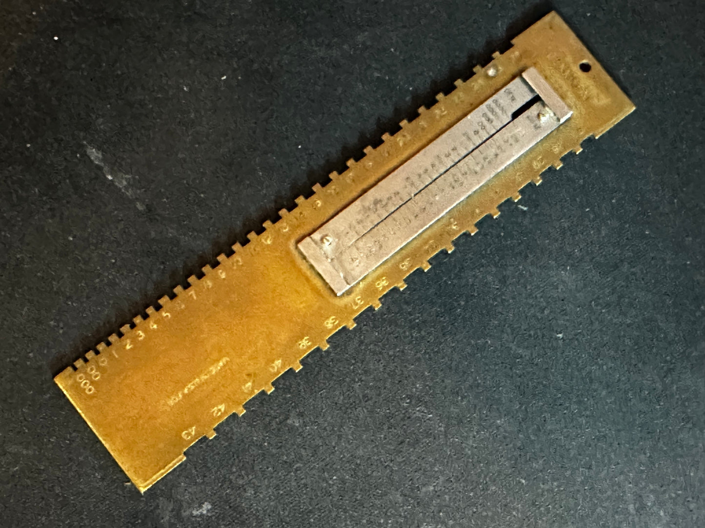 Brass Dennison & Millimeter Watchmakers Mainspring Gauge