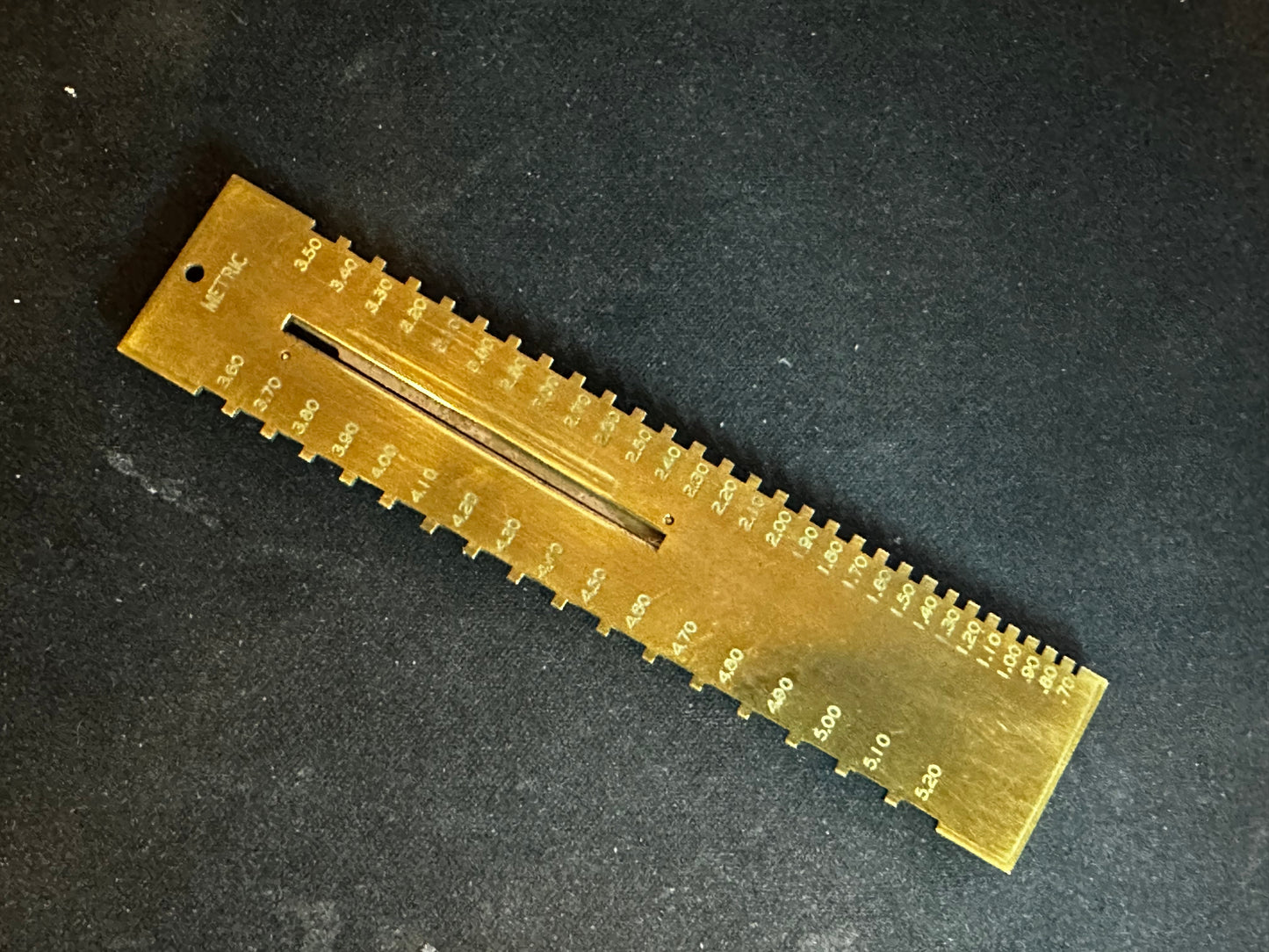 Brass Dennison & Millimeter Watchmakers Mainspring Gauge