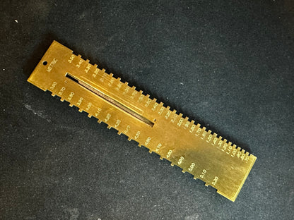 Brass Dennison & Millimeter Watchmakers Mainspring Gauge