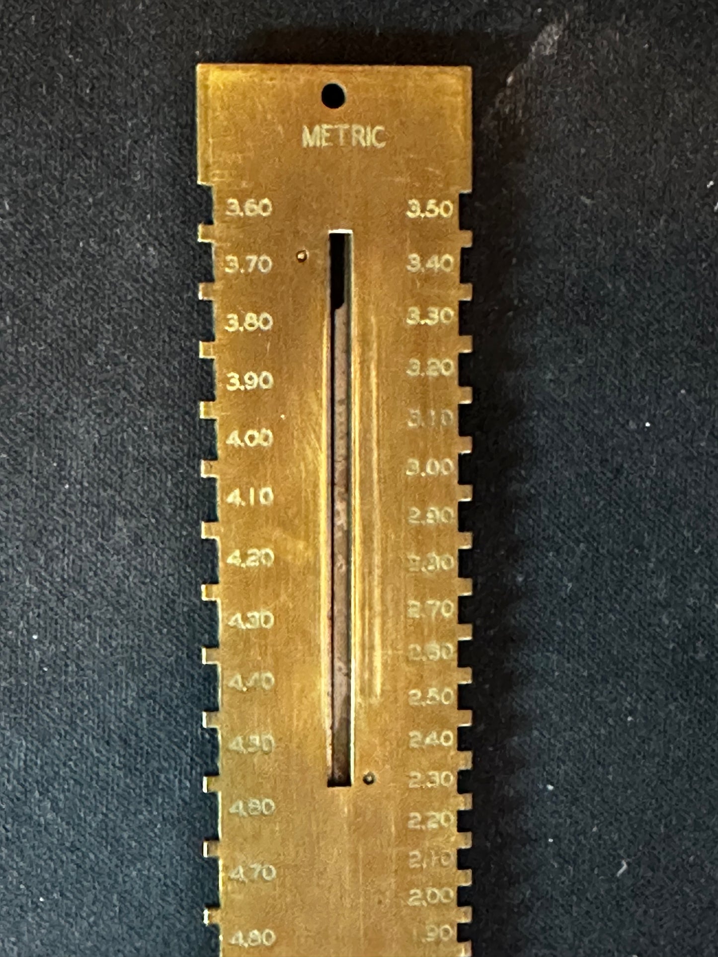 Brass Dennison & Millimeter Watchmakers Mainspring Gauge
