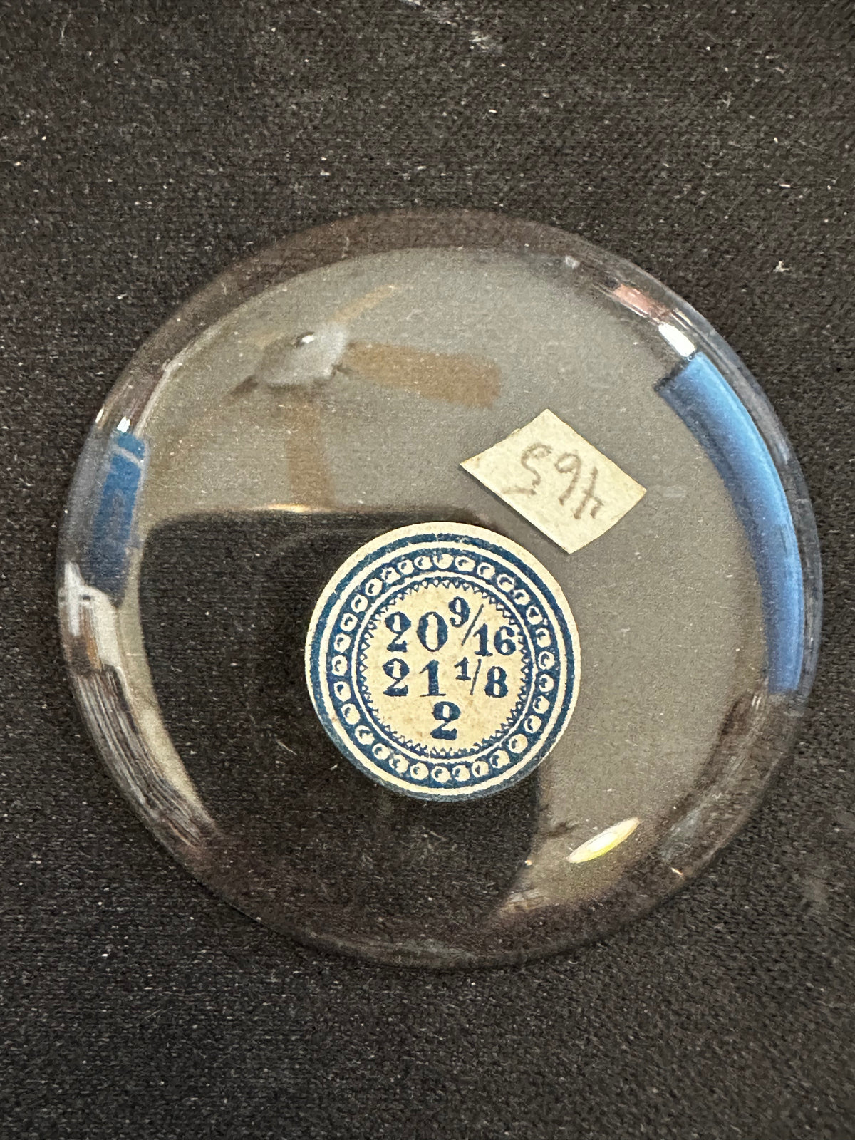 Vintage Glass Hunting Case Watch Crystal 20-9/16 (~46.5mm) - NOS