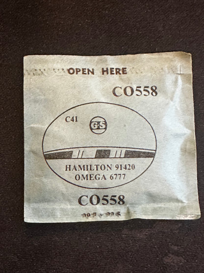 GS Fancy Crystal CO558 for HAMILTON 91420, OMEGA 6777 - 29.7 x 22.5mm - New