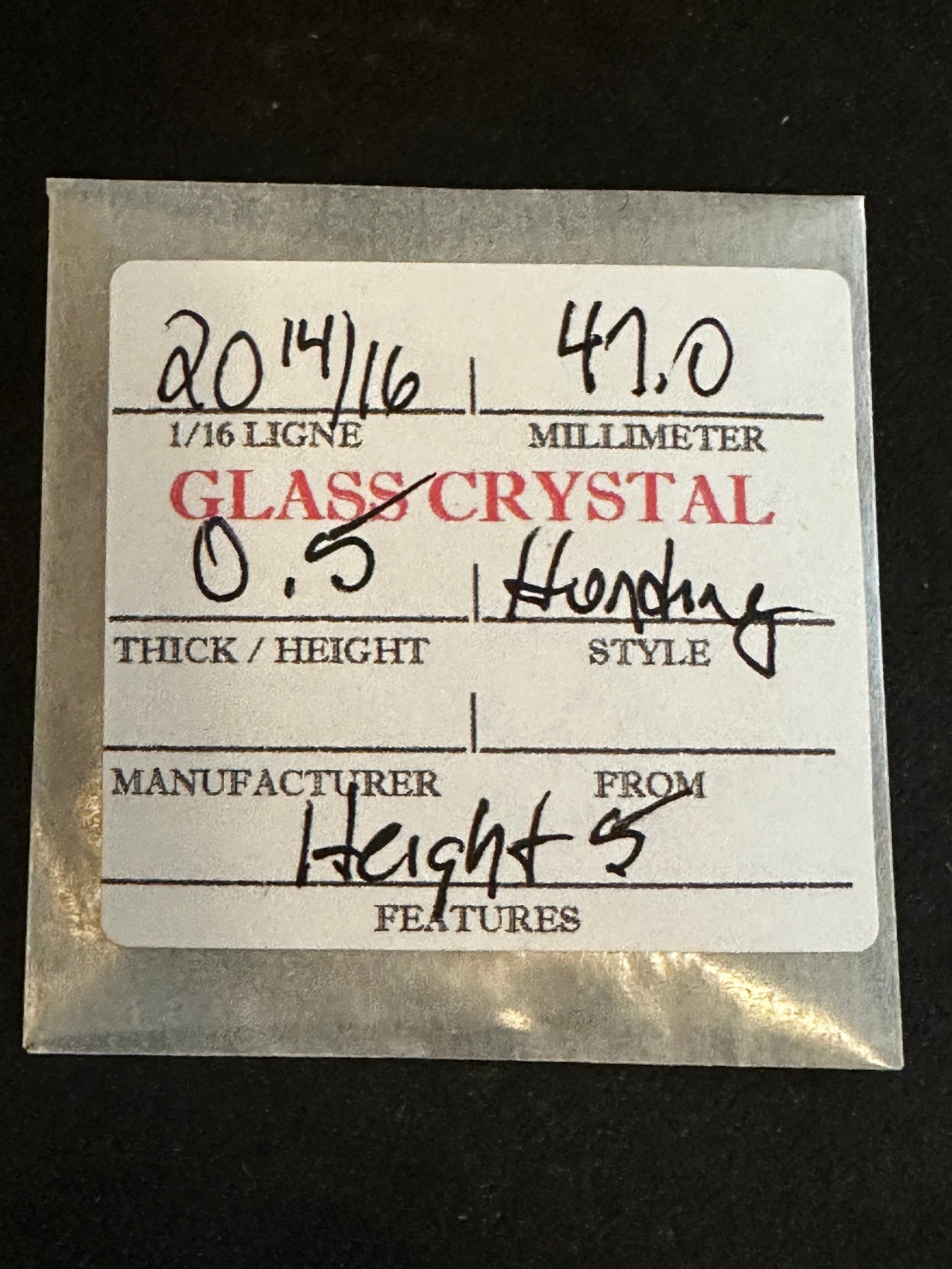 Vintage Glass Hunting Case Watch Crystal 20-14/16 (~47.0mm) - NOS