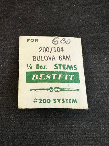 BESTFIT stems (3) for Bulova caliber 6AM, 6BO - new in envelope