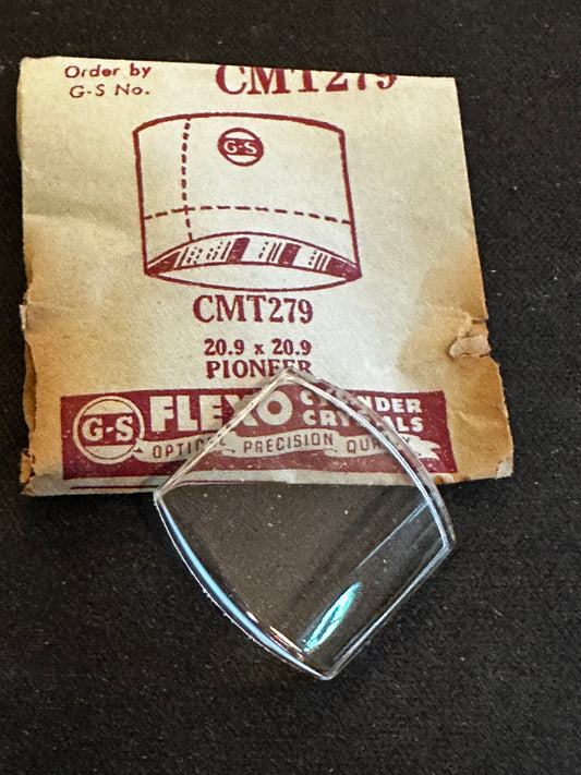GS Fancy Crystal CMT279 for PIONEER watch cases - 20.9 x 20.9 mm - New