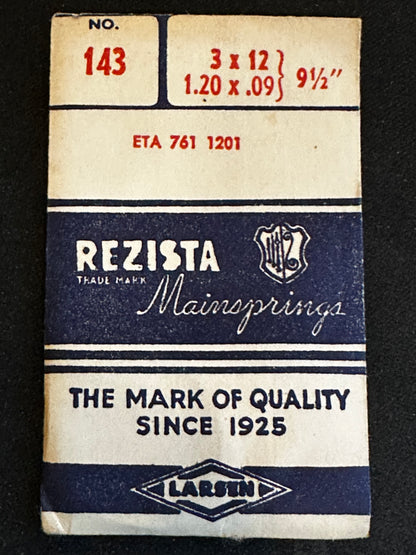 Rezista Mainspring #143 for ETA caliber 761, 1201 - Steel