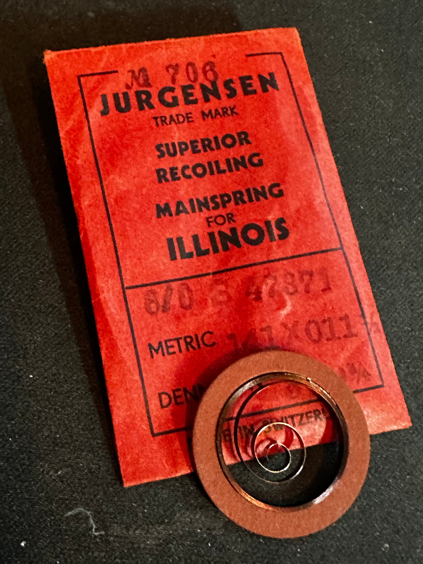 Jurgensen Mainspring #706 for Illinois 6/0s No. 47371 - Steel