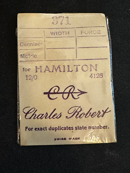 CR Mainspring #371 for Hamilton 14/0s No. 4128 - Steel
