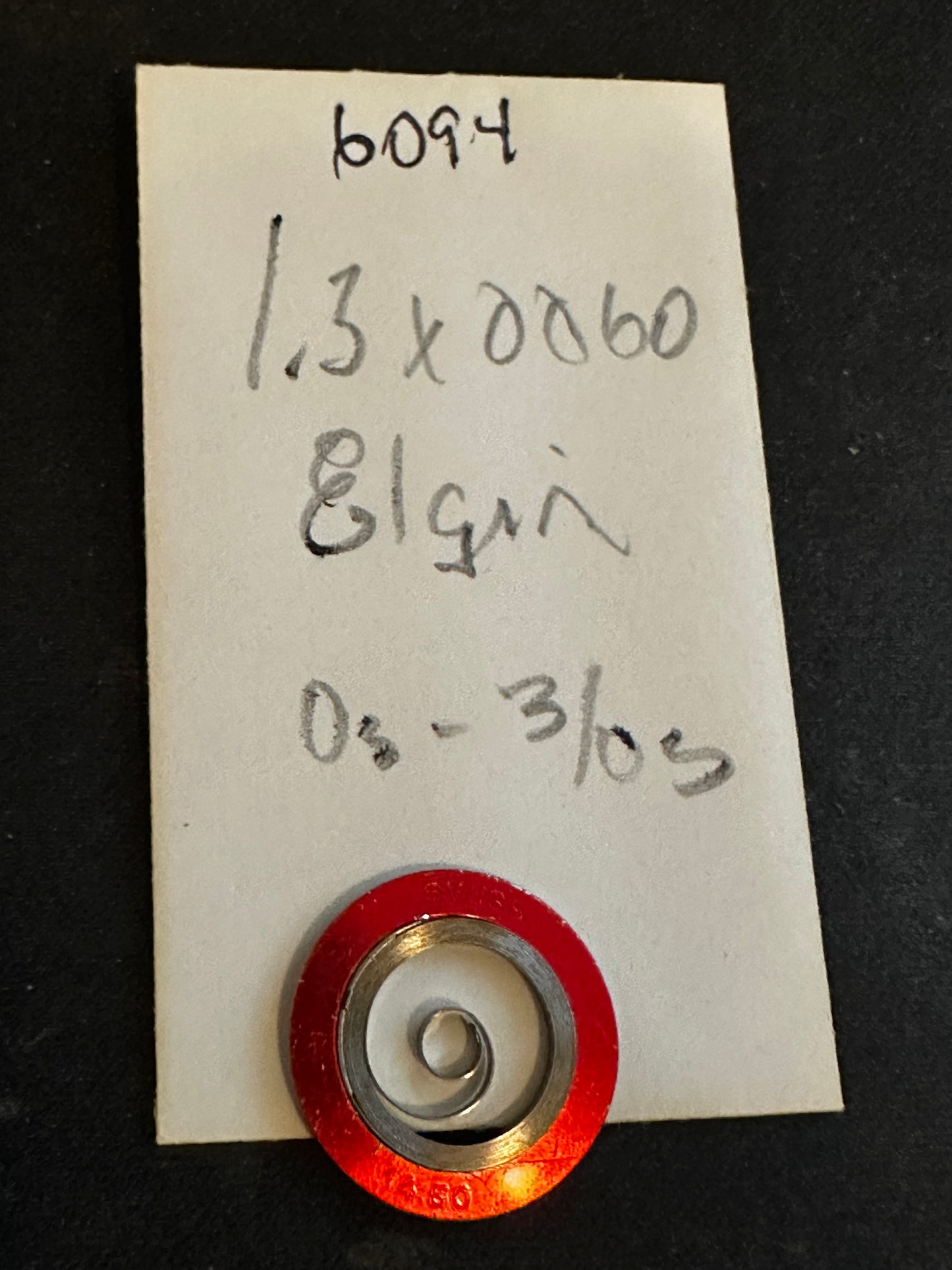 Alloy Mainspring for 0s & 3/0s Elgin No. 825 / 6094