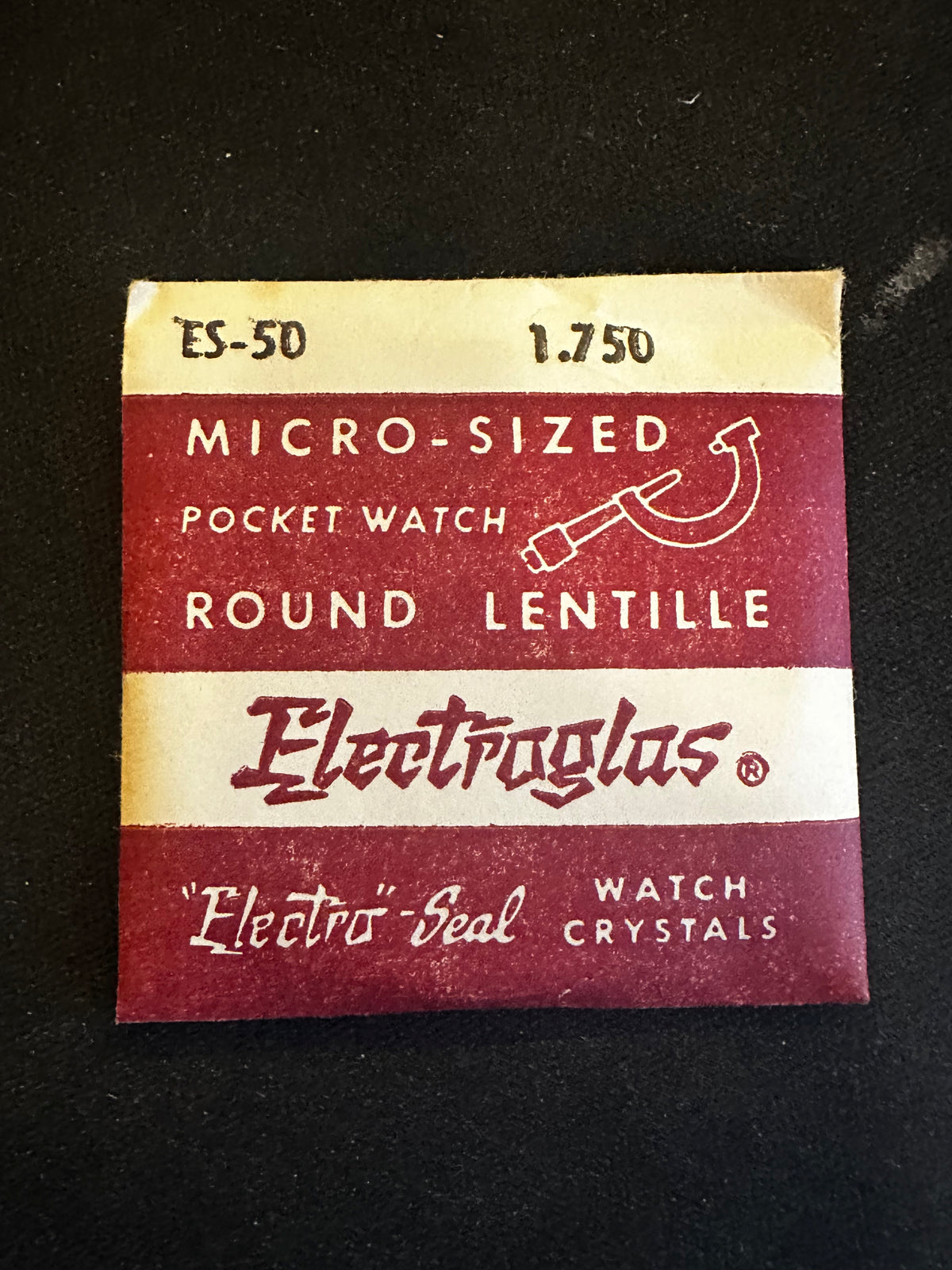 Electro-Seal ES-50 Pocket Watch Crystal 44.45mm (1.750“) - New