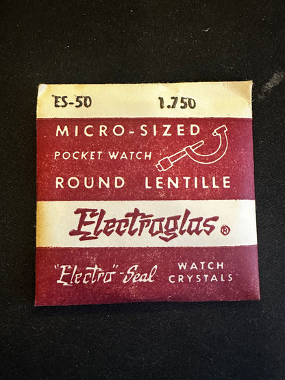 Electro-Seal ES-50 Pocket Watch Crystal 44.45mm (1.750“) - New