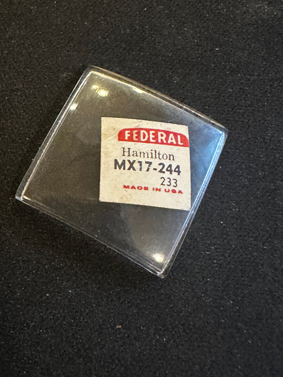 Federal Glass Wrist Watch Crystal MX17-244 for HAMILTON Radburn, Clifford, Donavan - New