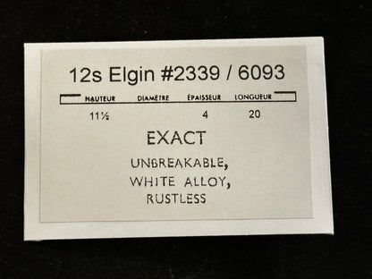 Elgin 12s Mainspring Factory No. 2339 / 6093 (EXACT) - Alloy