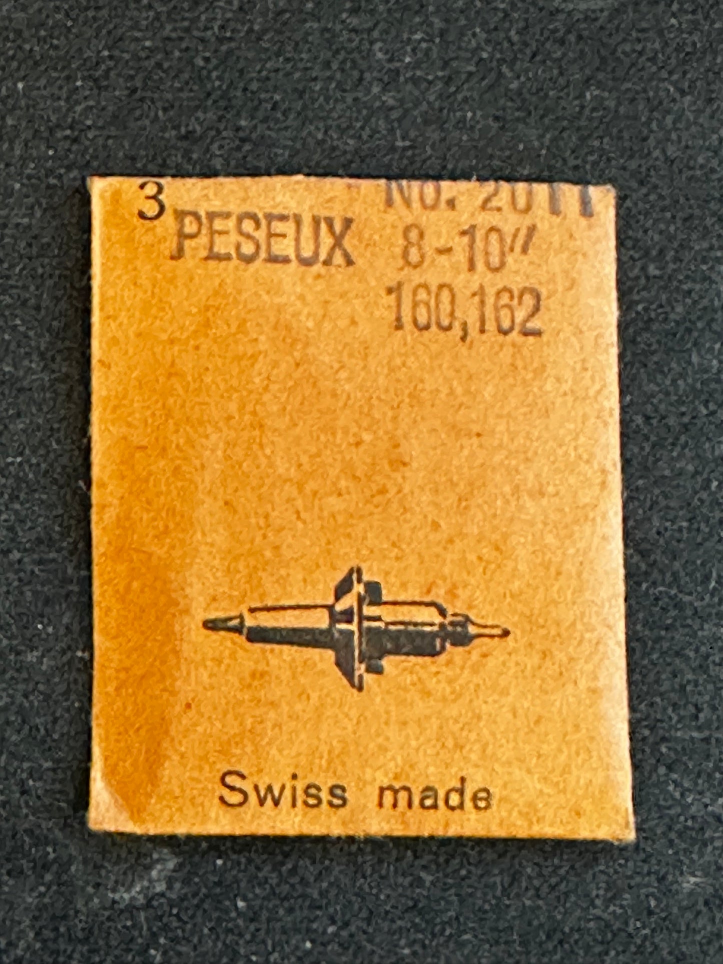 Ronda Balance Staffs (3) for Peseux 8 & 10 ligne caliber 160, 162 - new