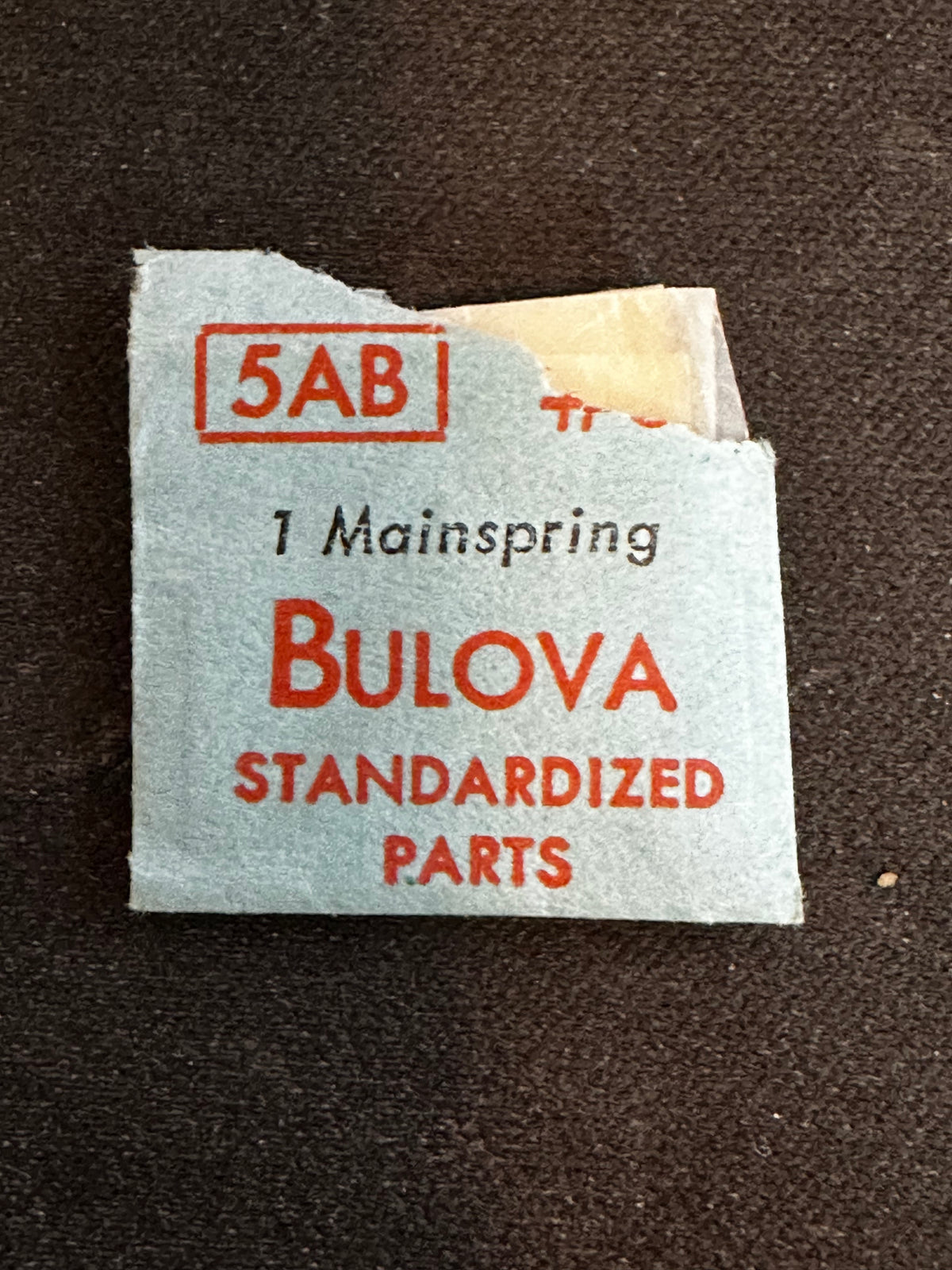 Bulova factory mainspring for caliber 5AB, 5AC, 5AF, 6AL - Steel