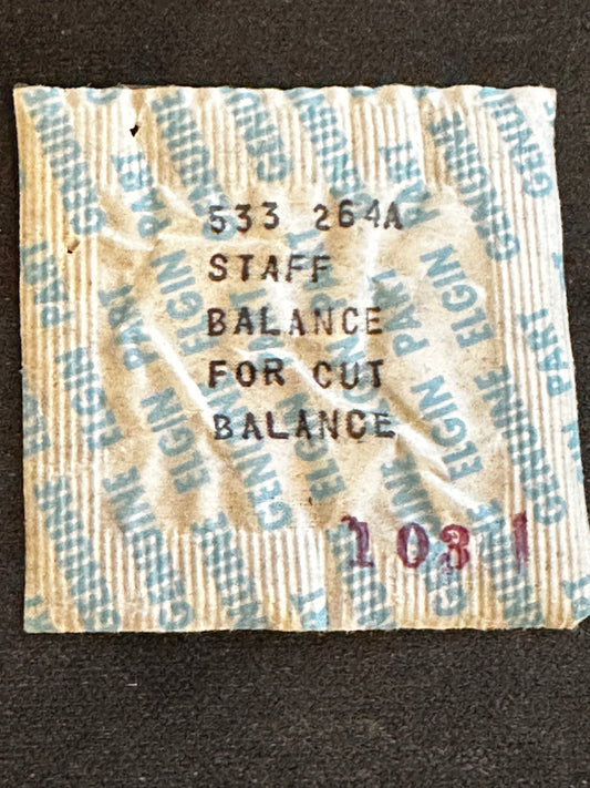 Elgin Factory Balance Staff for 21/0s Grade 533, 535 with cut balance