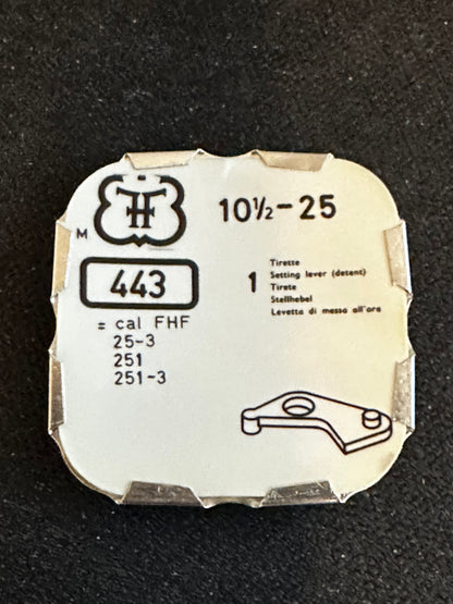 Setting Lever #443 for FONT caliber 25, 10½ Ligne movements - new