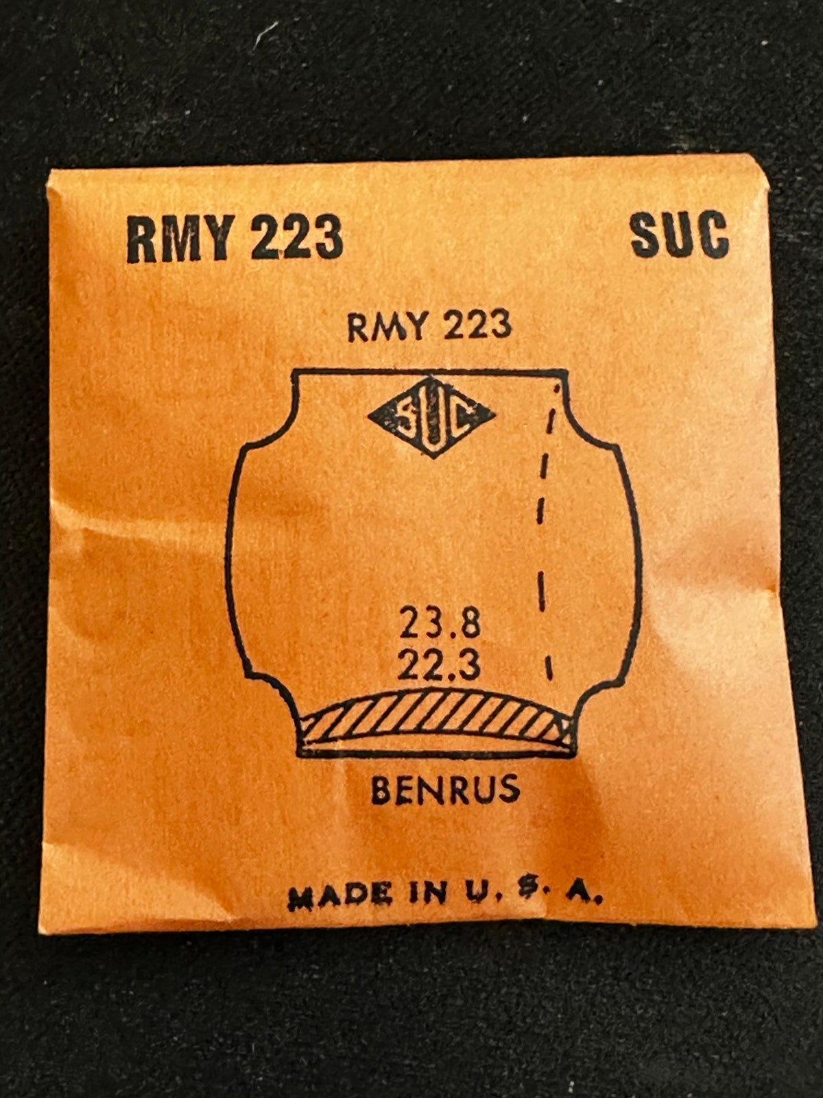 SUC Rocket Fancy Crystal RMY 223 for BENRUS - 23.8 x 22.3mm - New