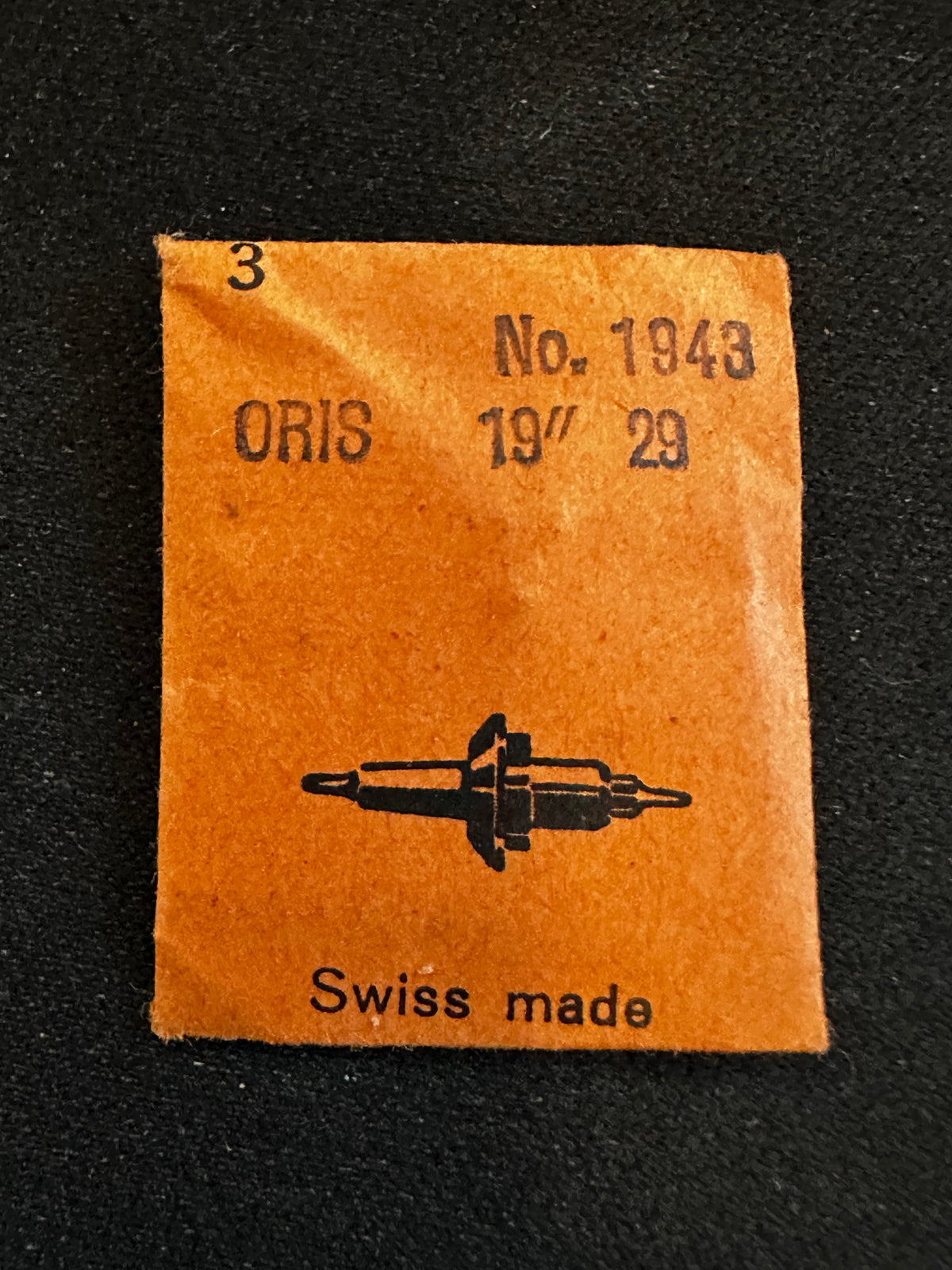 Ronda Balance Staffs (3) for Oris 19 ligne Caliber 29 Pocket Watch movements - new