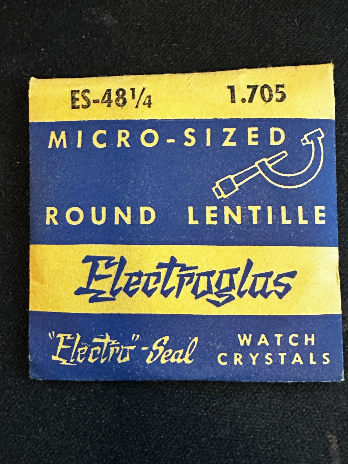 Electro-Seal ES-48¼ Pocket Watch Crystal 43.3mm (1.705“) - New