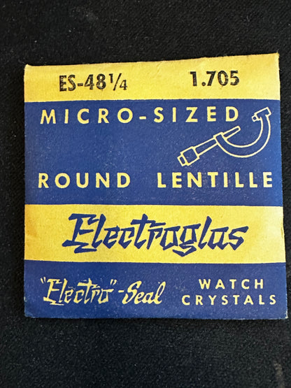 Electro-Seal ES-48¼ Pocket Watch Crystal 43.3mm (1.705“) - New