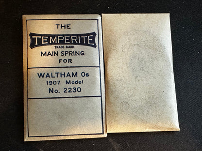 TEMPERITE Mainspring for Waltham 0s No. 2230 - Steel