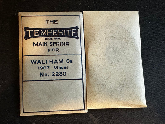 TEMPERITE Mainspring for Waltham 0s No. 2230 - Steel