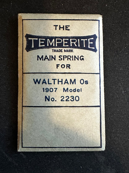 TEMPERITE Mainspring for Waltham 0s No. 2230 - Steel
