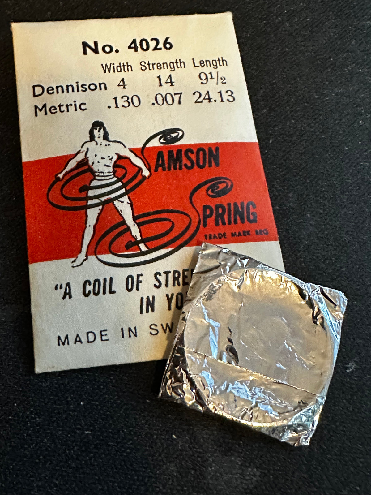 Samson Mainspring No. 4026 for Bulova 7AB, 7AR, 7AE, 6AL - Steel