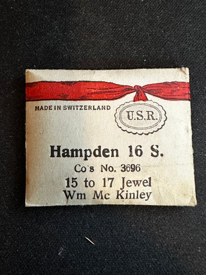 USR Mainspring for Hampden 16s No. 3696 - Steel