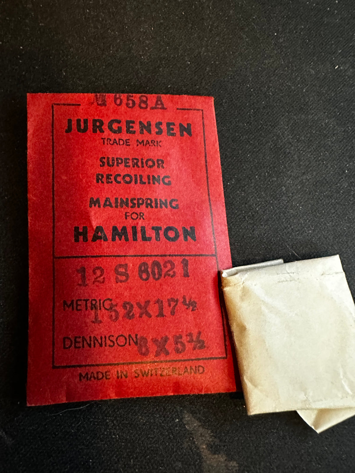 Jurgensen Mainspring #658A for 12s Hamilton Watch No. 6021 - Steel
