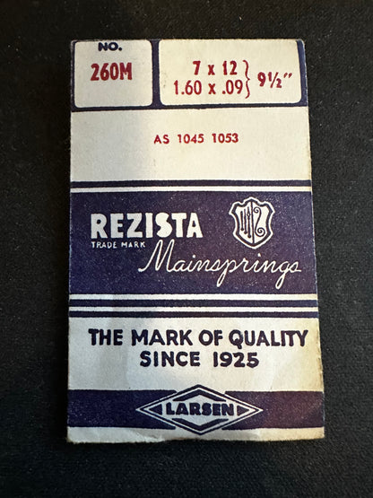 Rezista Mainspring #260M for AS 1045, 1053 - Steel